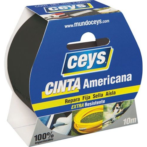 CEYS CINTA AMERICANA NEGRO ROLLO 10MX50